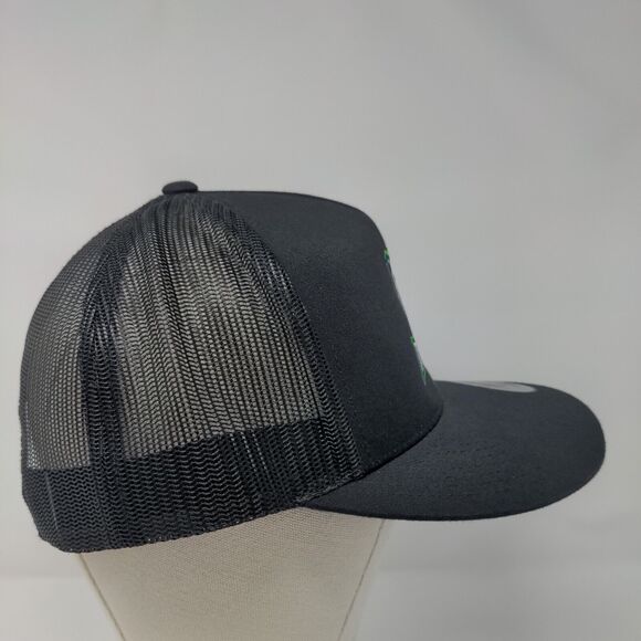 ROAR Snapback Trucker Hat Black OSFA Adjustable Embroidered Mesh Back Sport-Tek - Picture 4 of 8